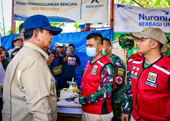 Prabowo Malam Tahun Baruan Bersama Warga Terdampak Bencana di Tapanuli Selatan