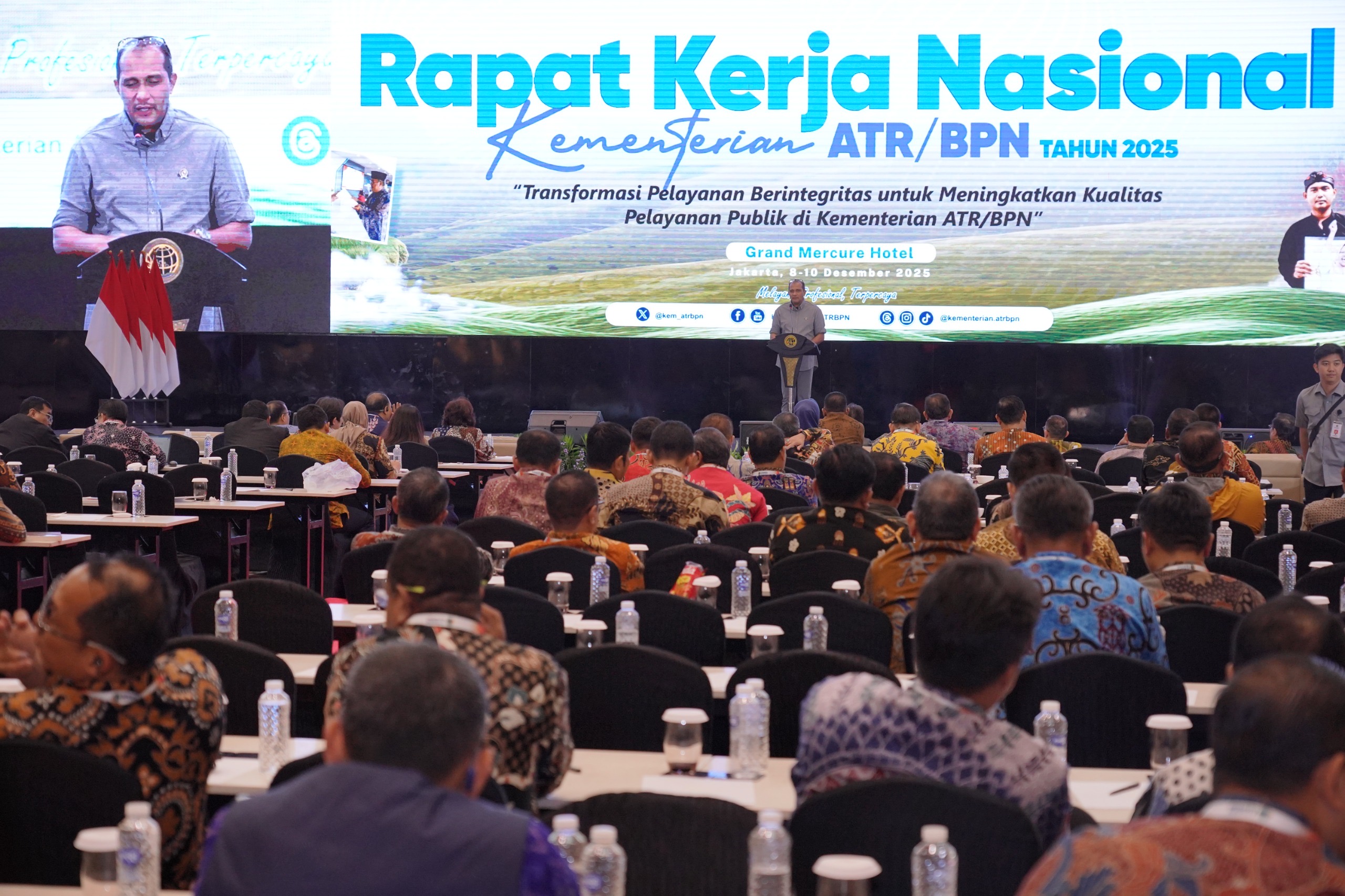 Transformasi Layanan Berintegritas Jadi Tema Rakernas Kementerian ATR/BPN 2025, Wamen Hukum: Kunci Ciptakan Pemerintahan Bersih