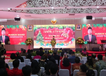 Buka Ibadah dan Perayaan Natal 2025 di Kementerian ATR/BPN, Nusron Wahid: Jadikan Esensi Agama Spirit Bekerja