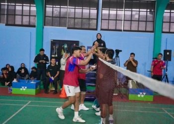 Kementerian ATR/BPN Melaju ke Semifinal Kejuaraan Bulutangkis HUT ke-54 KORPRI