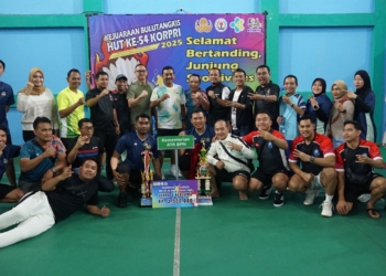 Kementerian ATR/BPN Raih Dua Piala Kategori Perorangan dan Beregu di Kejuaraan Bulutangkis KORPRI