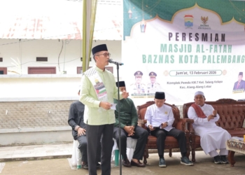 Ratu Dewa Resmikan Masjid Al-Fatah Baznas di Talang Kelapa