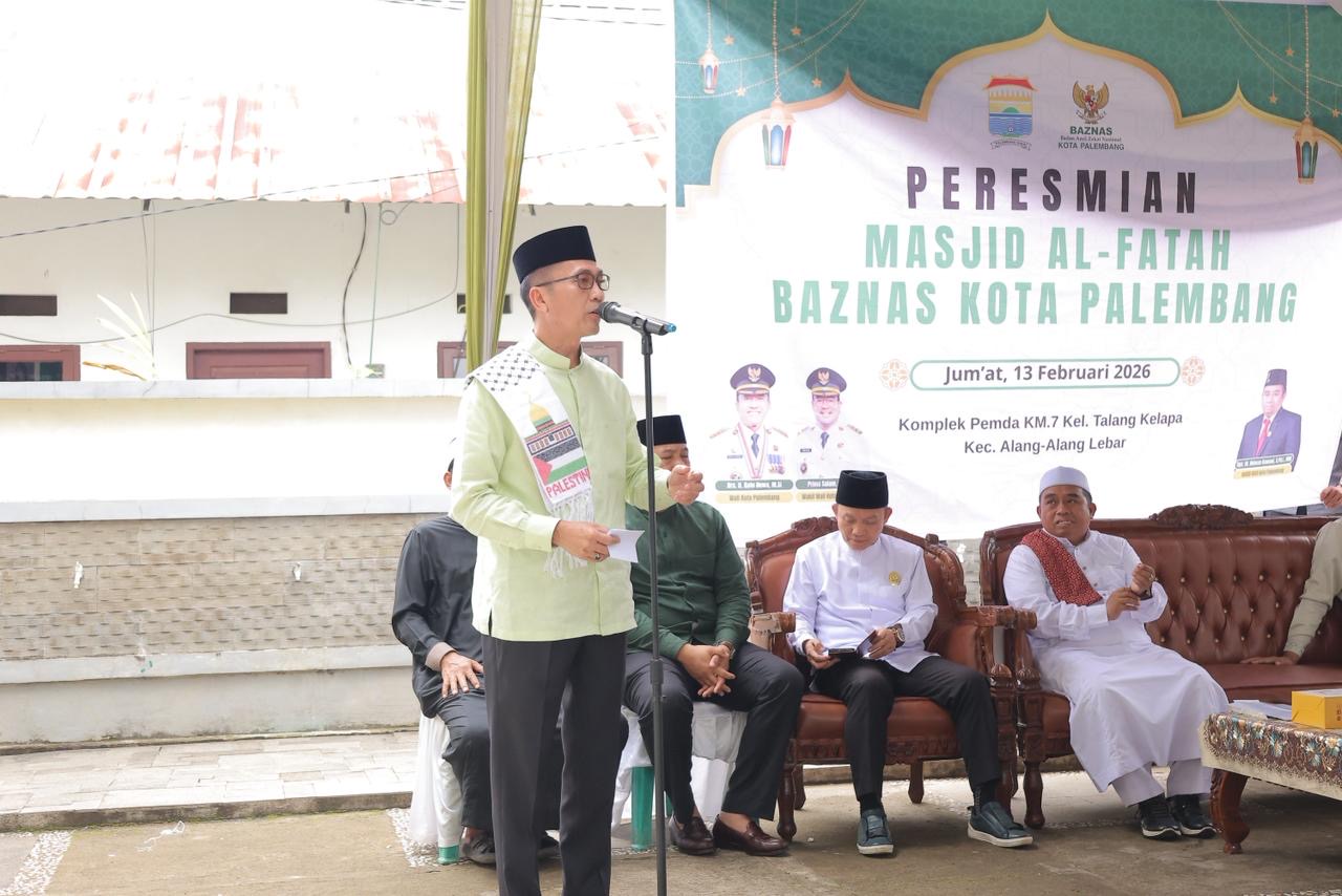 Ratu Dewa Resmikan Masjid Al-Fatah Baznas di Talang Kelapa
