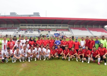 Buka Pertandingan Persahabatan, Ratu Dewa Saksikan Kemenangan Korpri FC Atas David FC