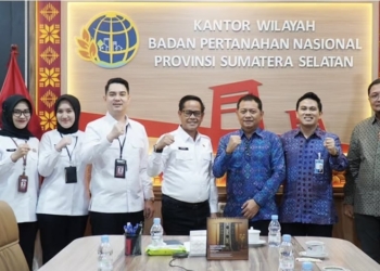 Kakanwil BPN Sumsel Terima Audiensi dari BRI Palembang