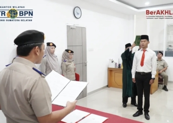BPN Sumsel Gelar Pengangkatan Sumpah Janji Asisten Surveyor Kadastral