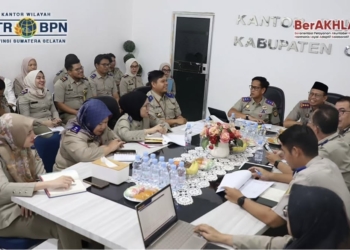 Kakanwil BPN Sumsel Sidak Kinerja Kantah Ogan Ilir