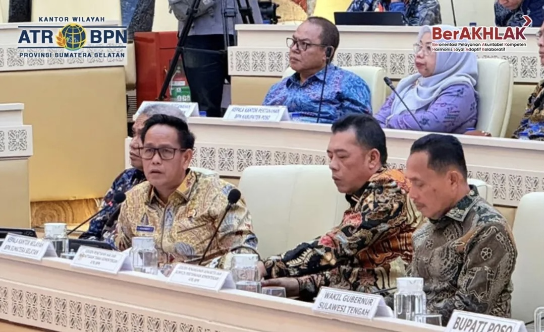 Kakanwil BPN Sumsel Hadiri Rapat Dengar Pendapat Bersama Komisi II DPR RI