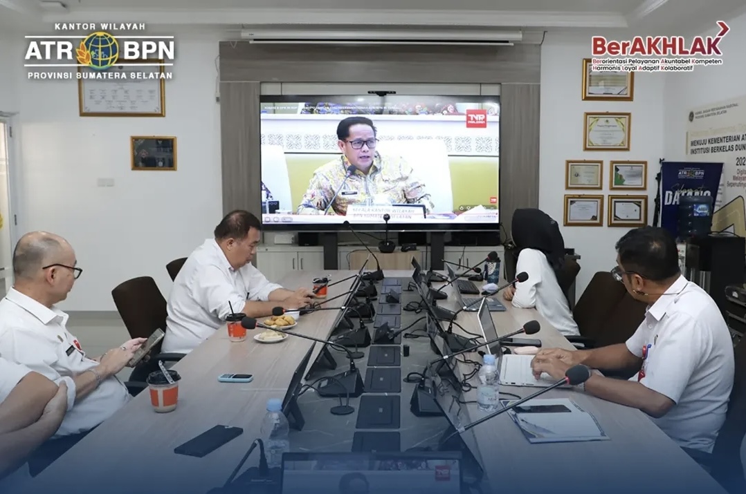 Jajaran BPN Sumsel Ikuti RDP Komisi DPR RI Secara Daring