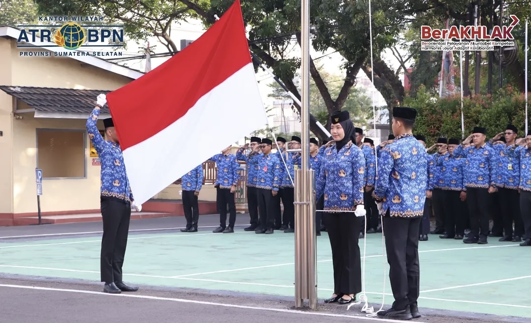 BPN Sumsel Gelar Upacara Peringatan Hari Kelahiran Pancasila 2026