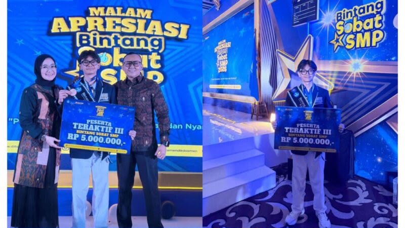 Inilah Sosok Haikal Achmad Yandra, Juara 3 Teraktif Bintang Sobat SMP tingkat Nasional