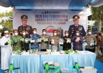 Polda Sumsel Musnahkan 19,6 Kg Sabu dan 73 Ribu Ekstasi, Selamatkan 349.753 Jiwa