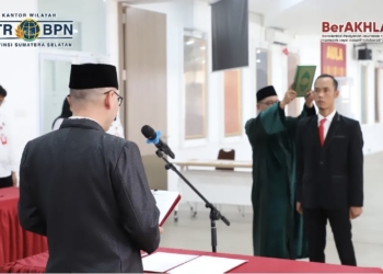 BPN Sumsel Gelar Pelantikan dan Pengambilan Sumpah Penilai Pertanahan