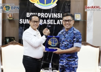 BPN Sumsel Terima Audiensi Danlanud Sri Mulyono Herlambang