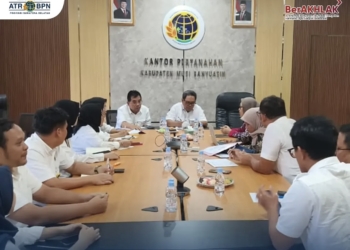 BPN Sumsel Dampingi Tim Itjen Kementerian ATR/BPN Tinjau Pembangunan Zona Integritas di Kantah Musi Banyuasin