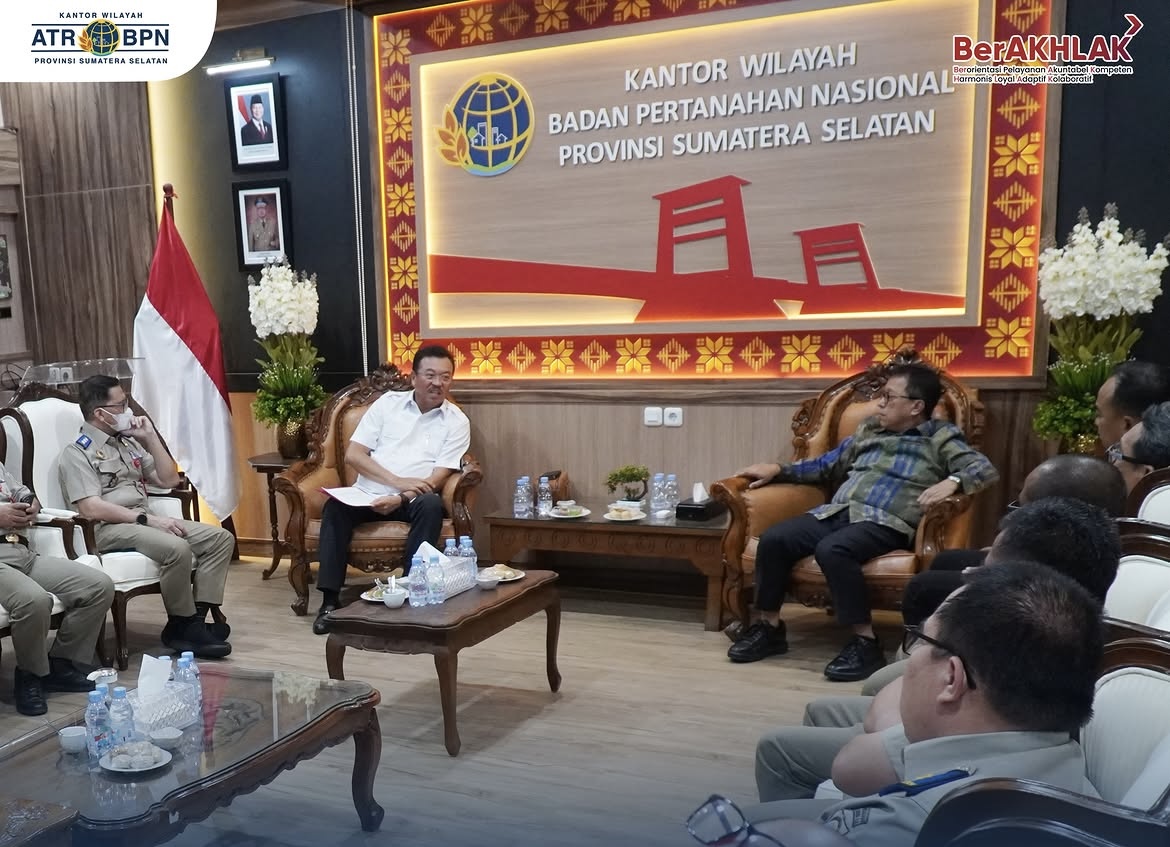 BPN Sumsel Terima Kunjungan Staf Ahli dan Staf Khusus Kementerian ATR/BPN