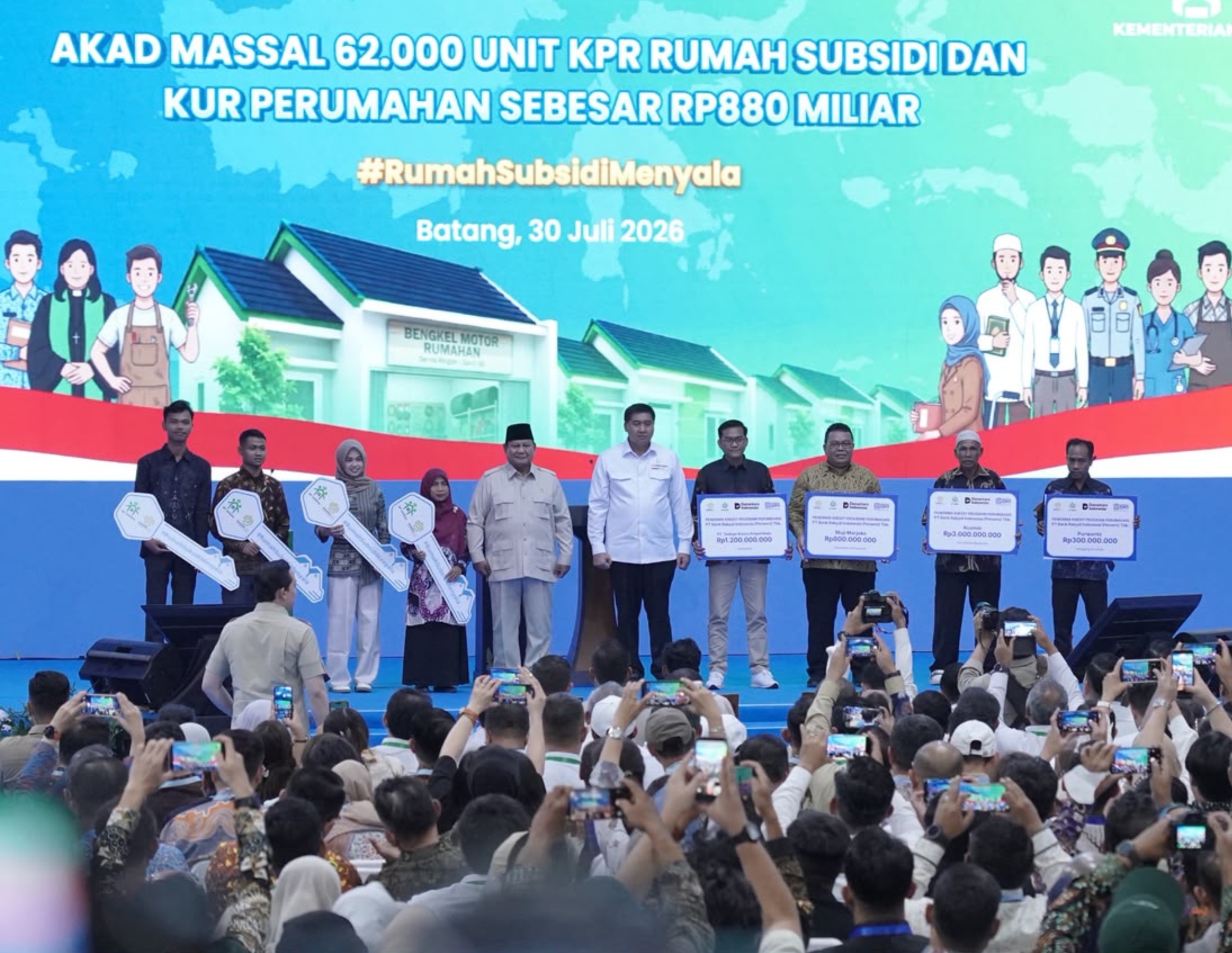 Nusron Wahid Hadiri Akad Massal 62 Ribu KPR Rumah Subsidi: Legalitas Tanah Beri Kepastian Masyarakat