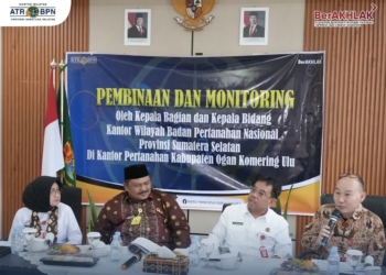 Kunker ke Kantah OKU, Kanwil BPN Sumsel Evaluasi Capaian PTSL 2026
