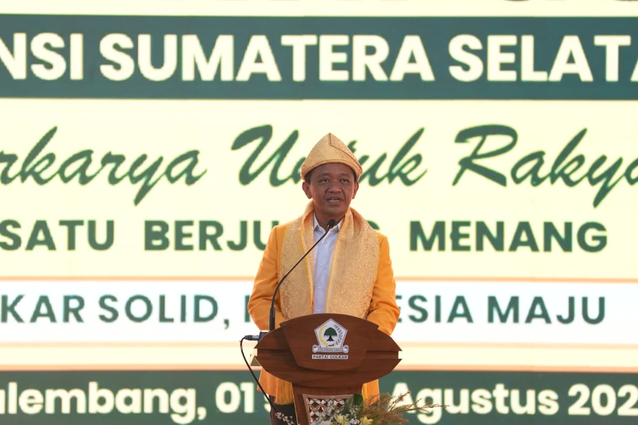 Ketum Golkar Bahlil Lahadalia Hadiri Musda XI di Palembang