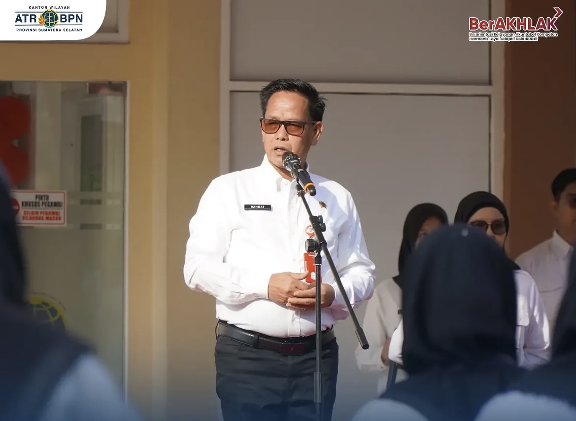 Pimpin Apel Pagi, Kakanwil BPN Sumsel Tekankan Disiplin dan Percepatan Target Kinerja