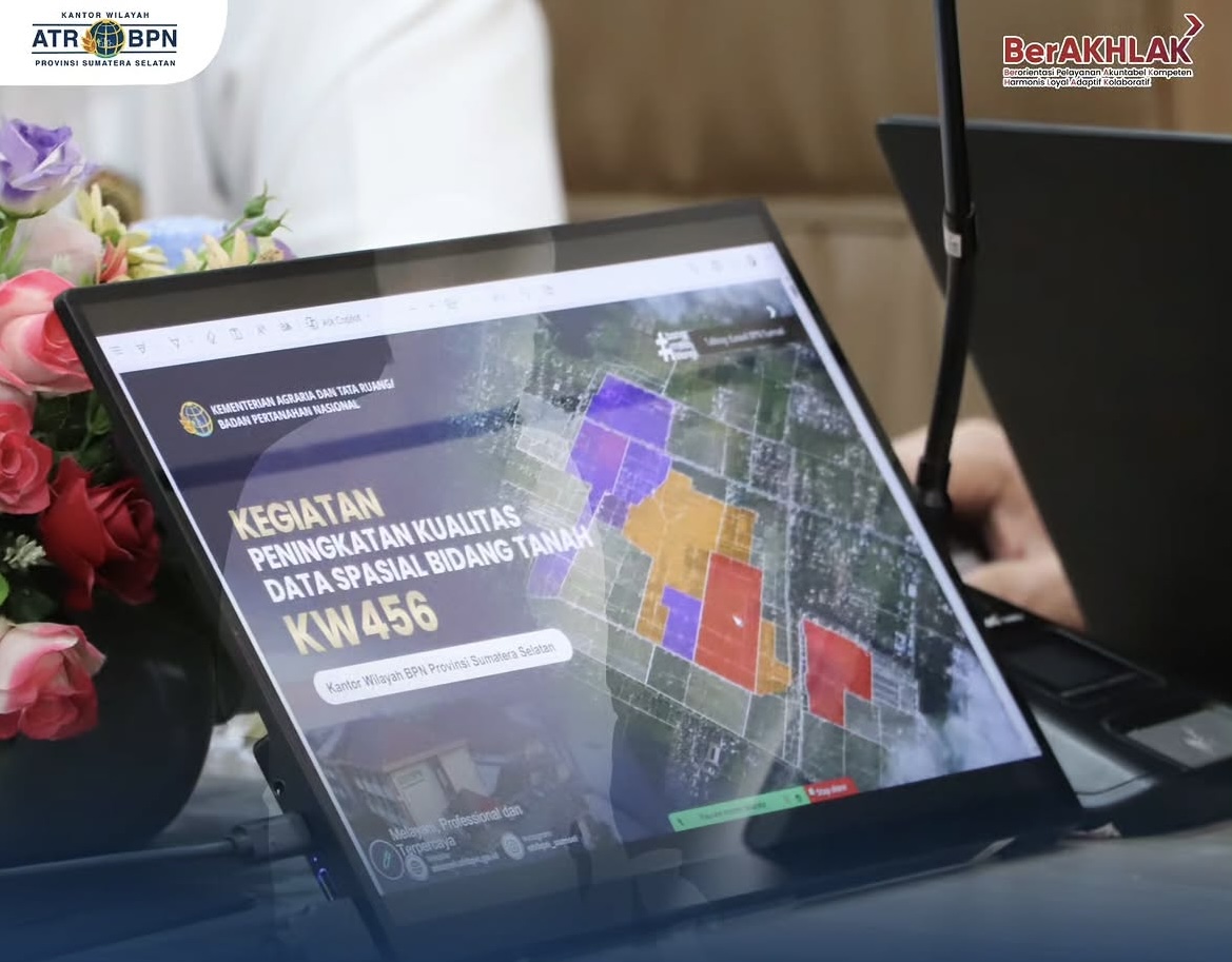 BPN Sumsel Gelar Rapat Peningkatan Kualitas Data Spasial Bidang Tanah KW456