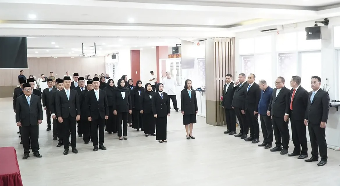 BPN Sumsel Ikuti Pelantikan Pengambilan Sumpah Janji Jabatan Manajerial dan Nonmanajerial