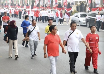 Semangat Kemerdekaan Pererat Kebersamaan, Kanwil BPN Sumsel Gelar Jalan Sehat Bersama