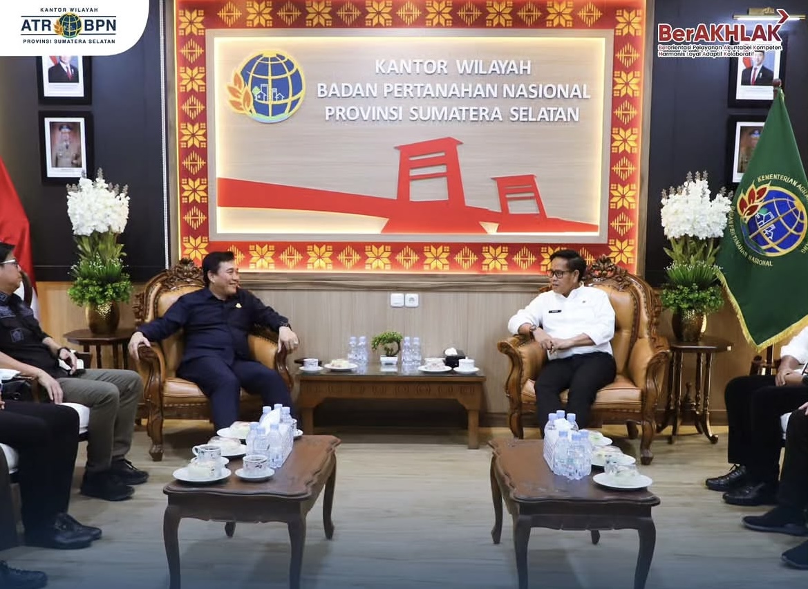 Kakanwil BPN Sumsel Sambut Kajari Palembang, Perkuat Sinergi dan Kepastian Hukum Pertanahan