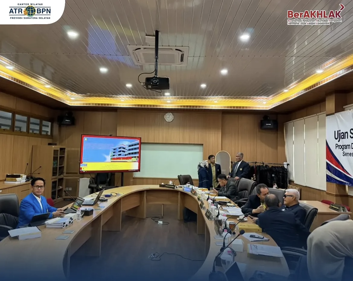 Kakanwil BPN Sumsel Jalani Ujian Sidang Tertutup Disertasi Program Doktor Ilmu Hukum di Universotas Pancasila