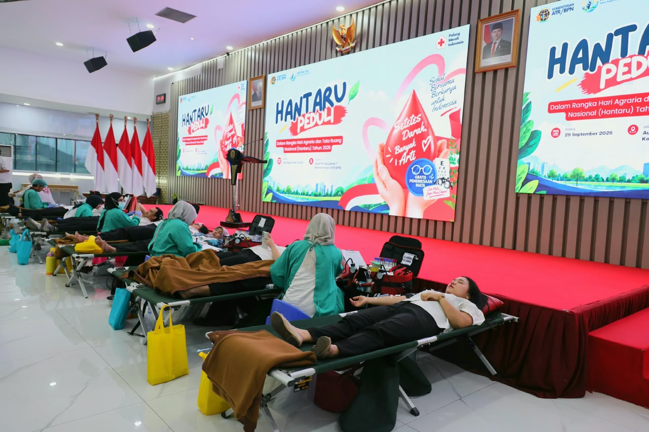 Kementerian ATR/BPN Selenggarakan HANTARU Peduli Lewat Donor Darah