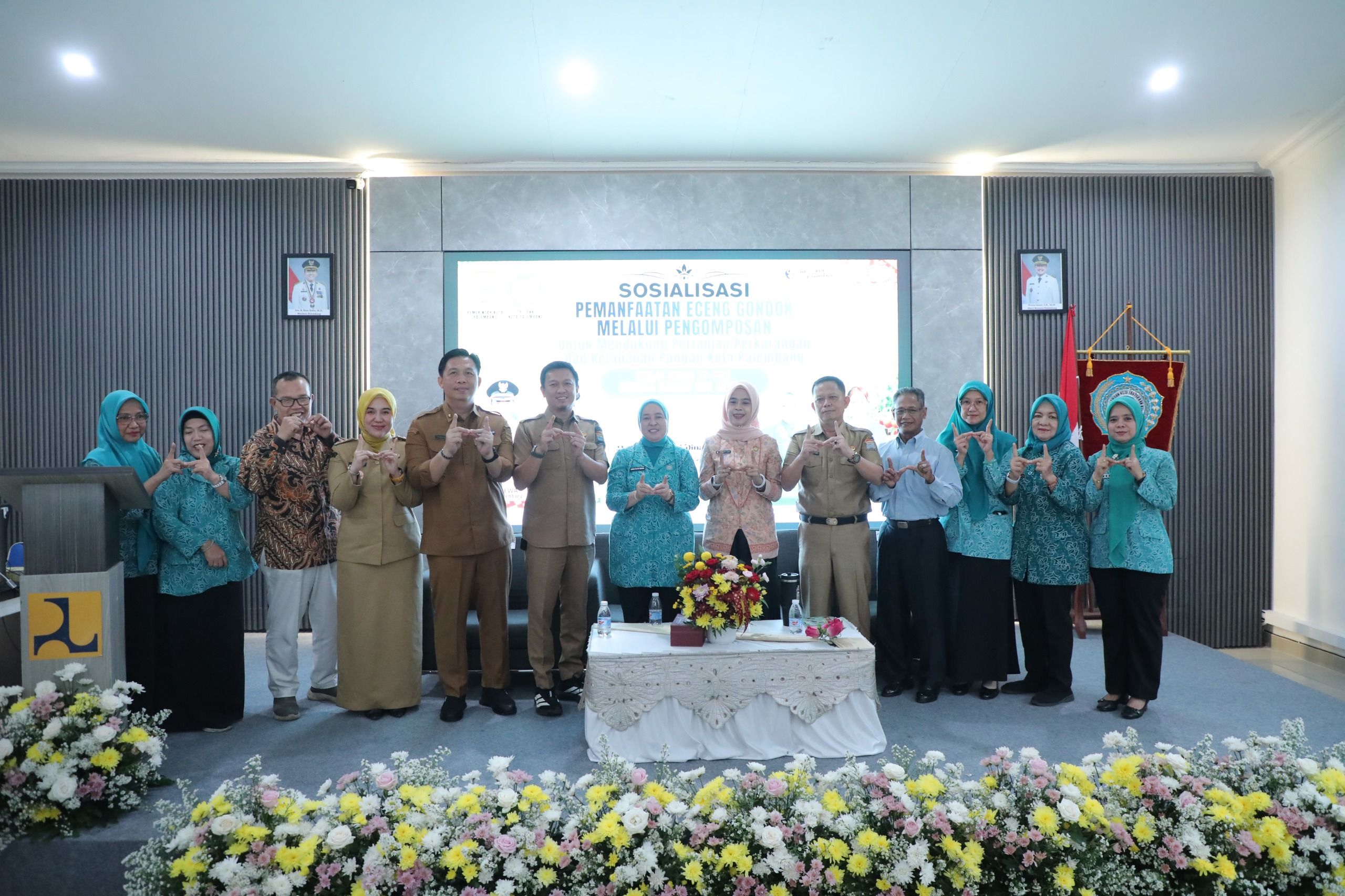 Eceng Gondok Jadi Kompos, TP PKK Palembang Dorong Penguatan Ketahanan Pangan Keluarga